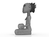 3d модель - Африканская кукла