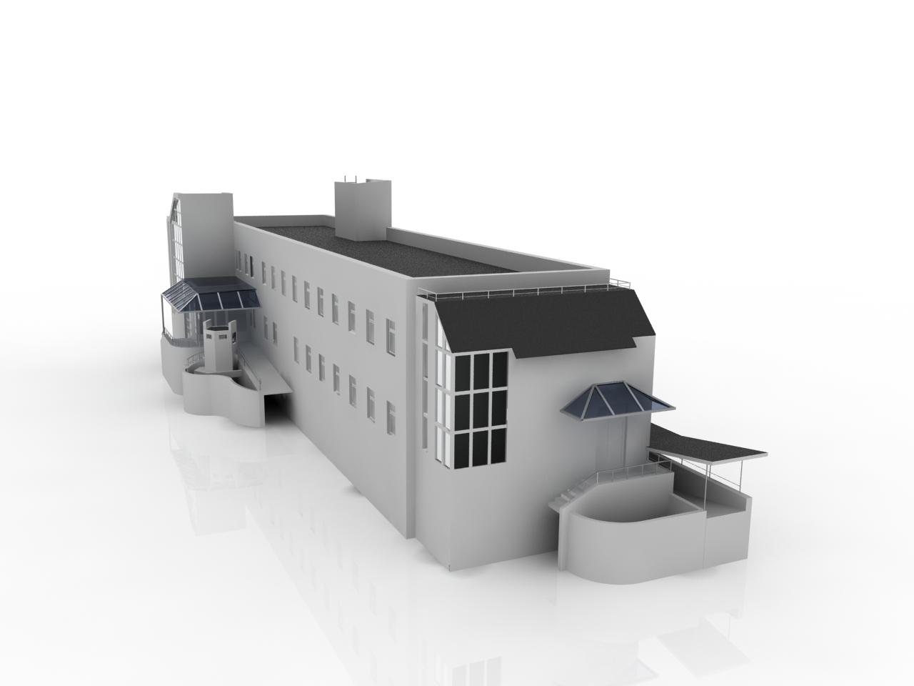 3D модели - Административное здание