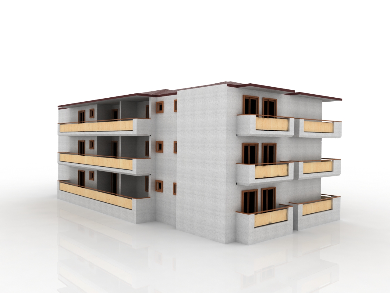 3D модели - Многоквартирный жилой дом