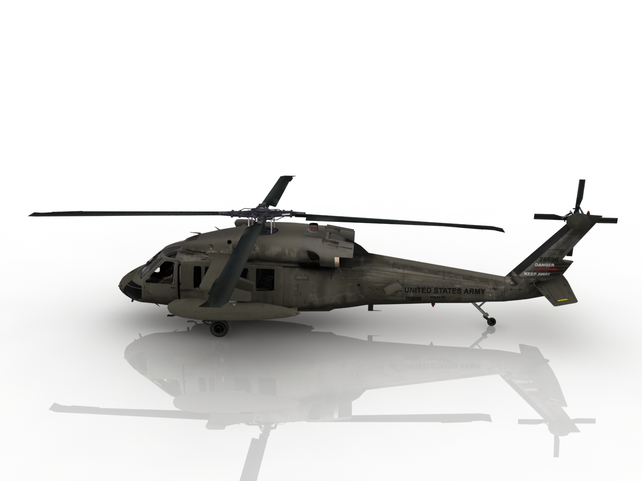 3D модели - Вертолет uh60