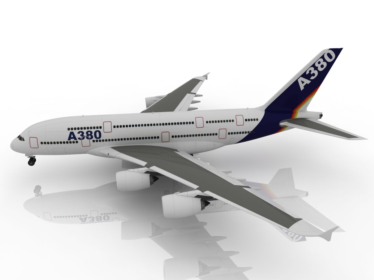 3D модели - Самолет A-380