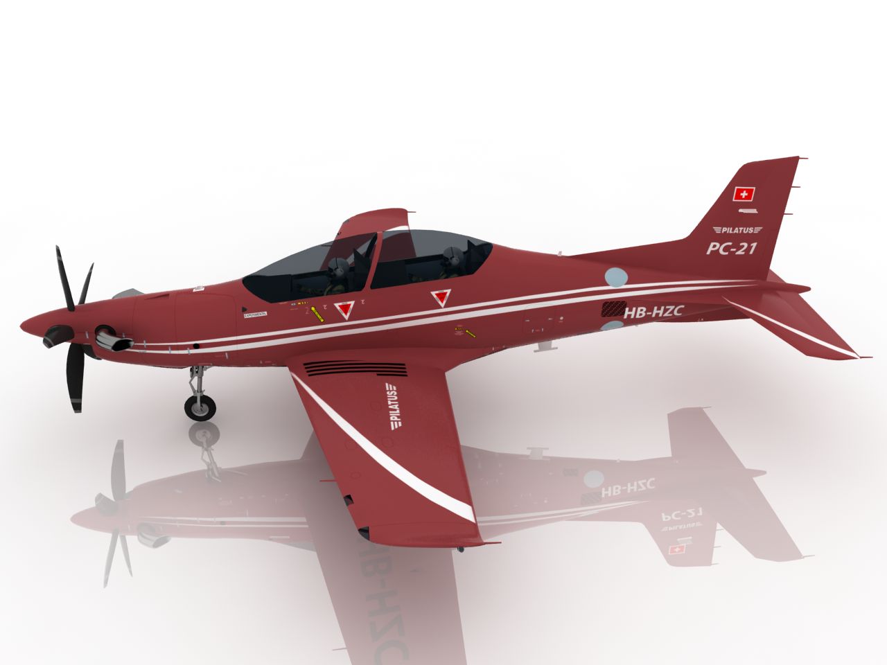 3D модели - Самолет Пилатус PC-21