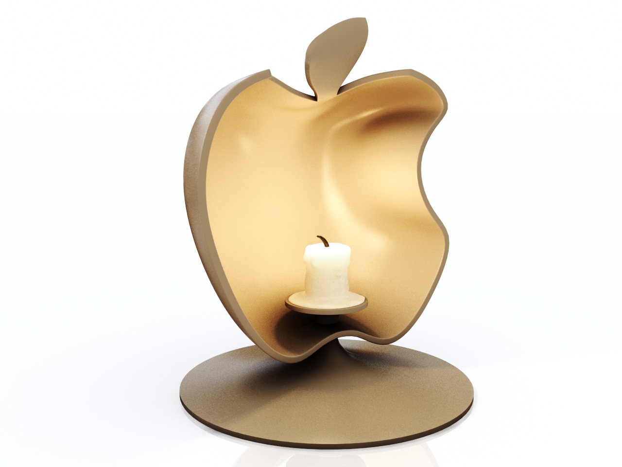 3D модели - Подсвечник Apple