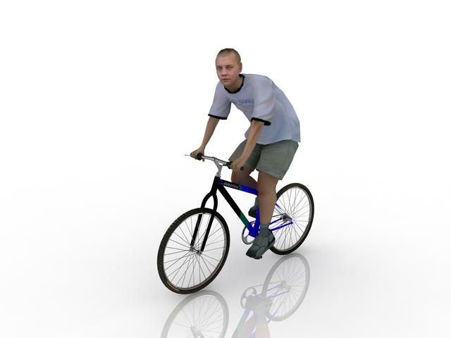 3d модель - Велосипедист