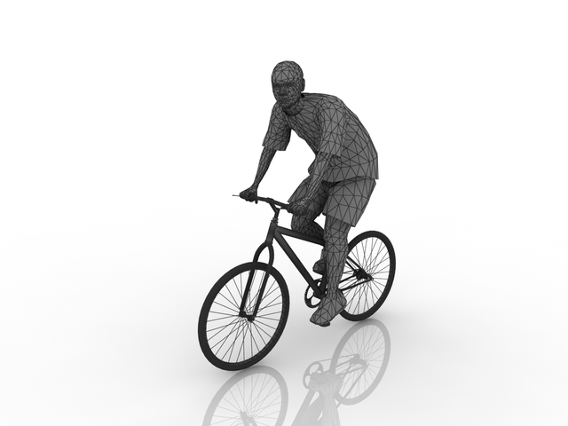3d модель - Велосипедист