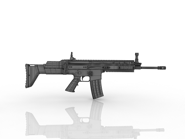 3d модель - Автоматическая винтовка