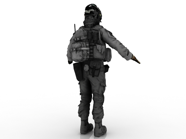 3d модель - Солдат