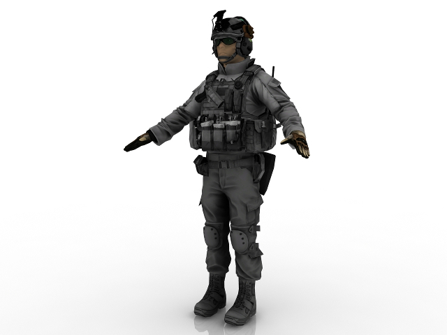 3d модель - Солдат