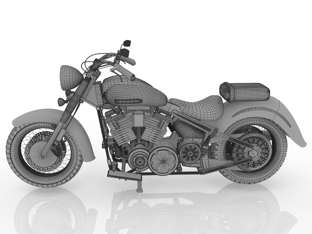 3d модель - Моьоцикл