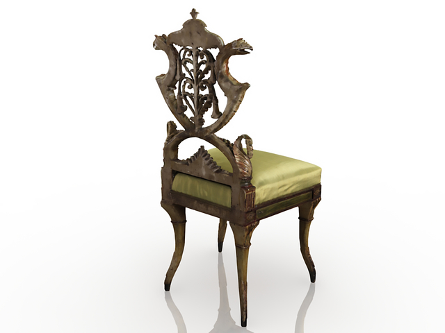 3d модель - Резной стул