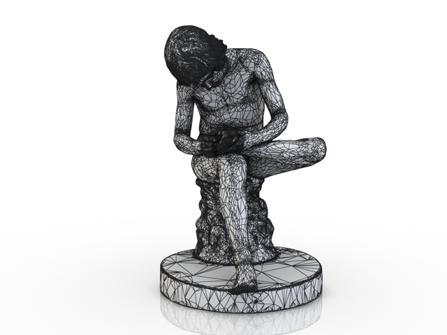 3d модель - Статуя мальчика