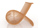 3d модель - Кресло деревянное