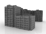 3d модель - Комплекс многоэтажных жилых домов