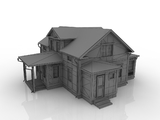 3d модель - Коттедж