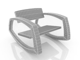 3d модель - Кресло деревянное