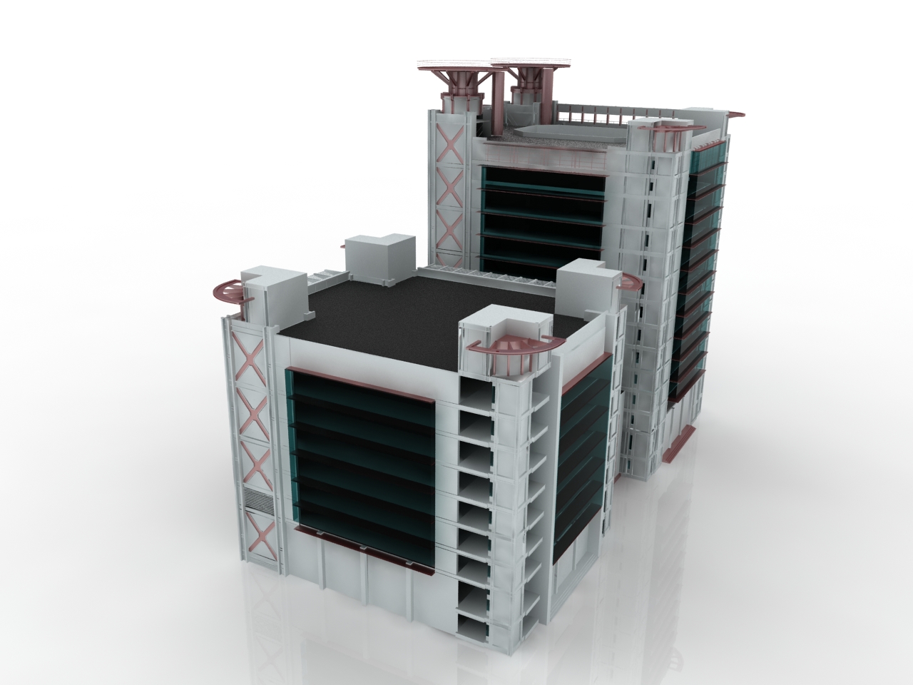 3D модели - Производственное здание