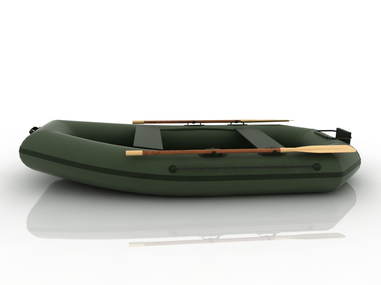 3D модели - Резиновая надувная лодка