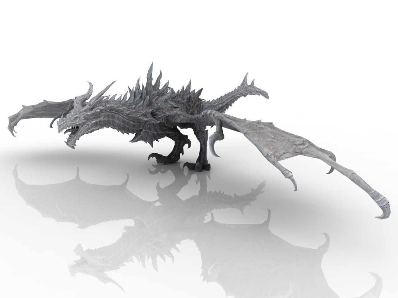 3d модель Ледяной дракон для 3d принтера - скачать бесплатно 3д модель в формате stl или g-code