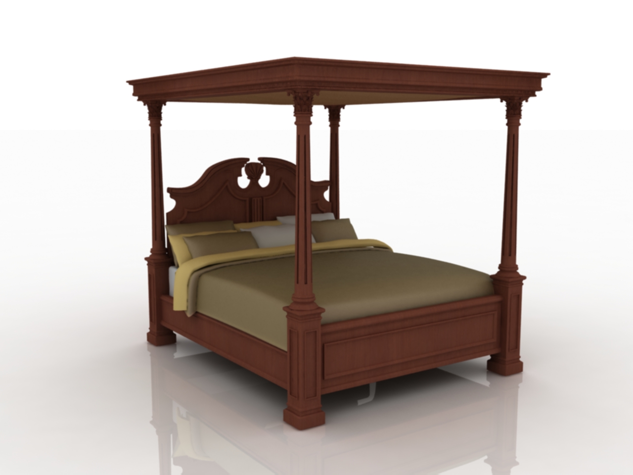 3д моделирование кровать