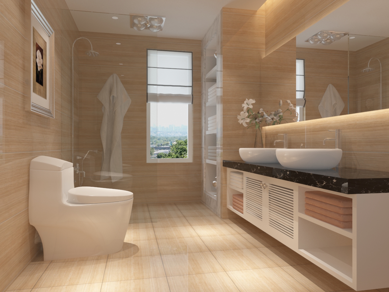 Дизайн проект 3d ванной комнаты