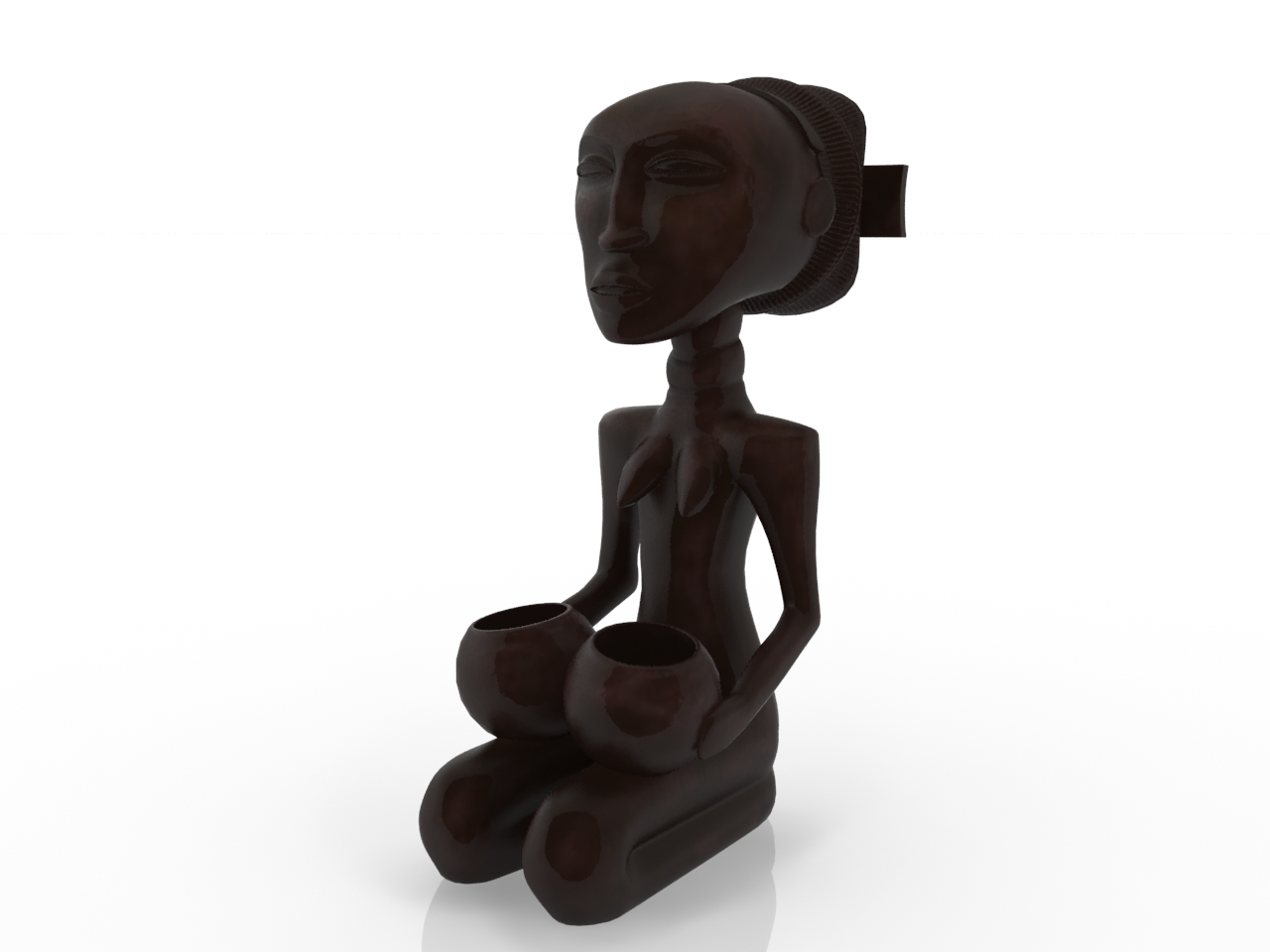 3D модели - Африканская кукла