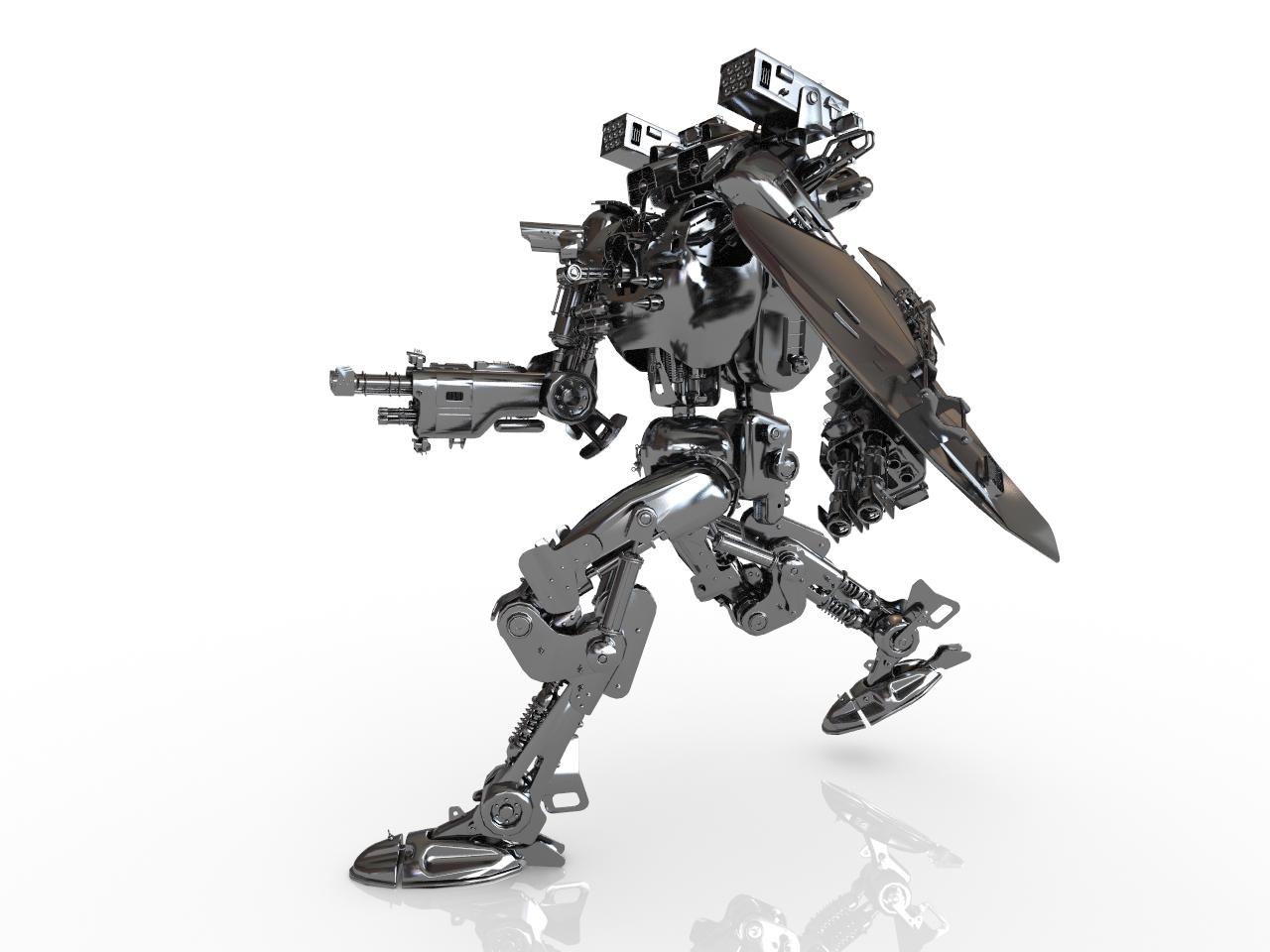 3D модели - Робот боевой