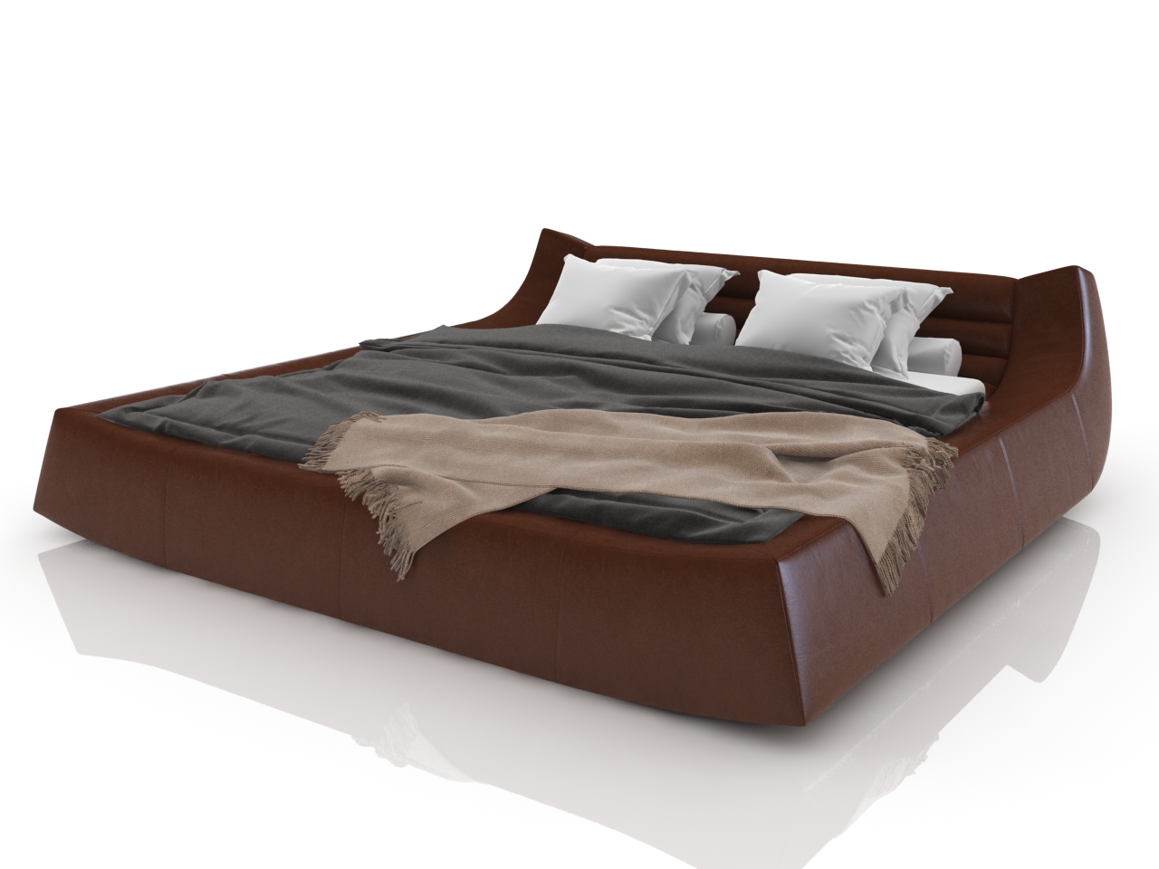 3D модели - Кровать Blanche