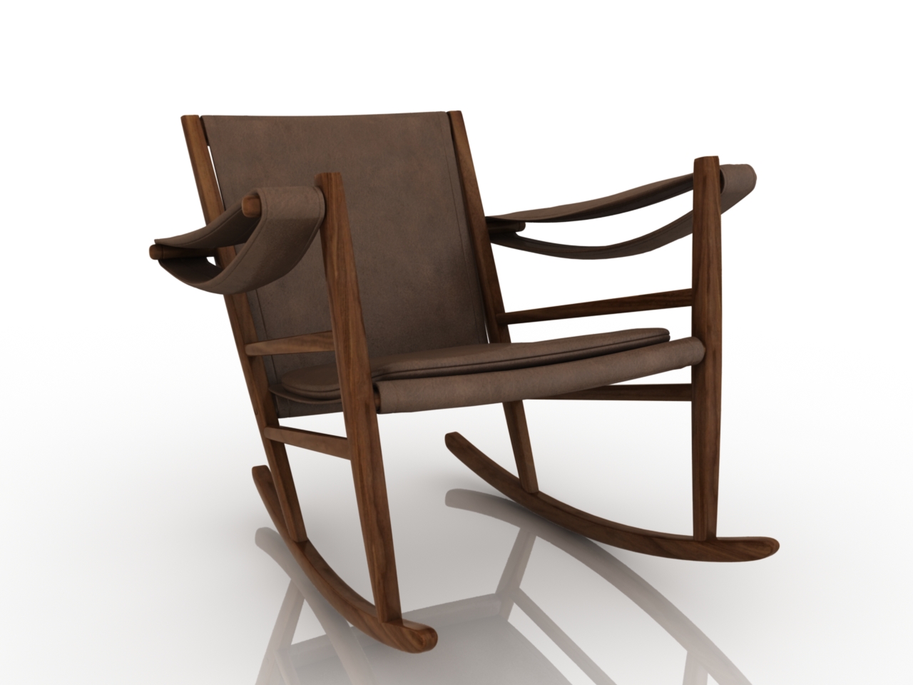 3д модель кресла качалки