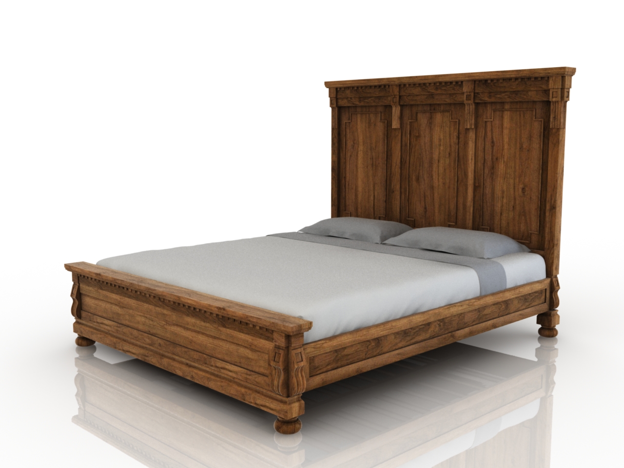 3D модели - Кровать LOFT