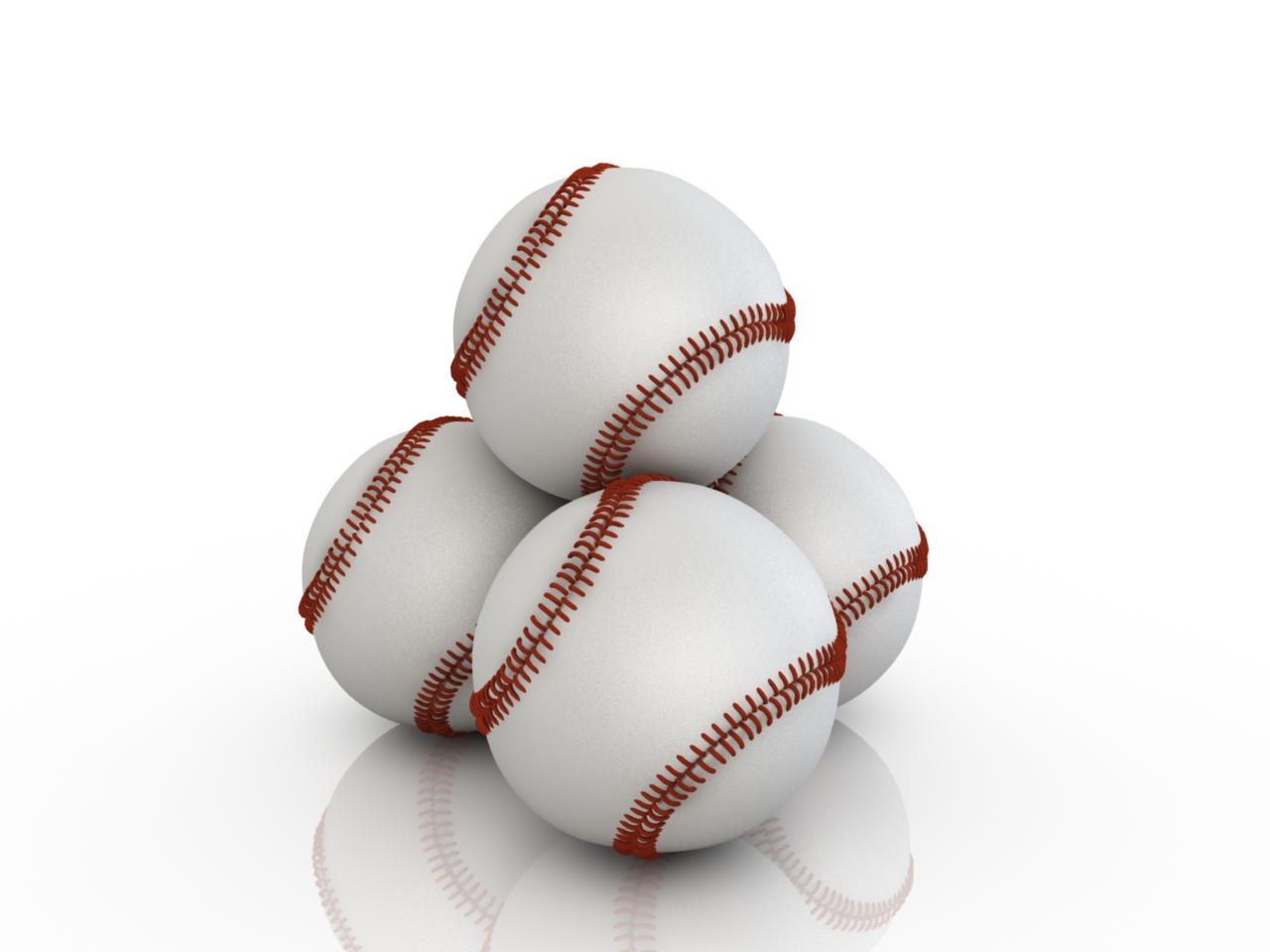 3D модели - Мяч бейсбольный