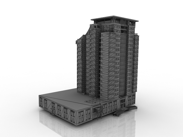 3d модель - Высотное здание