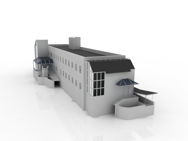 3d модель - Административное здание