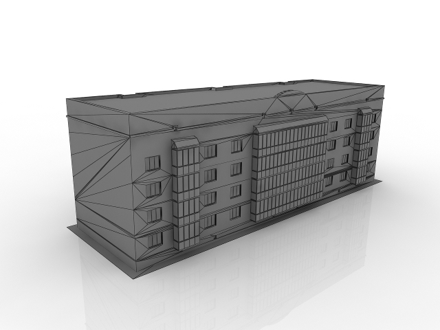 3d модель - Многоквартирный дом