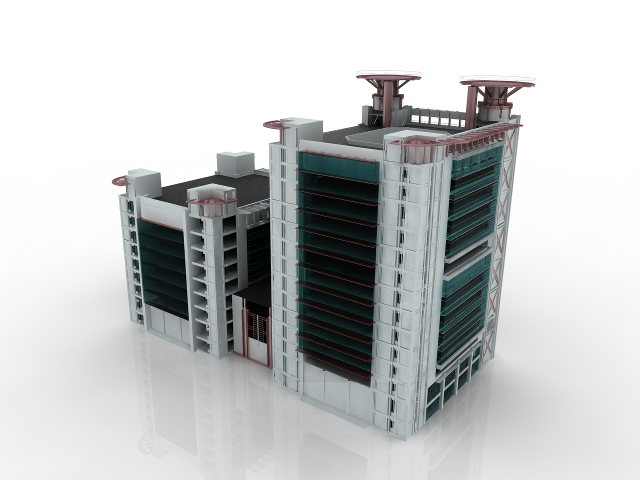 3d модель - Производственное здание