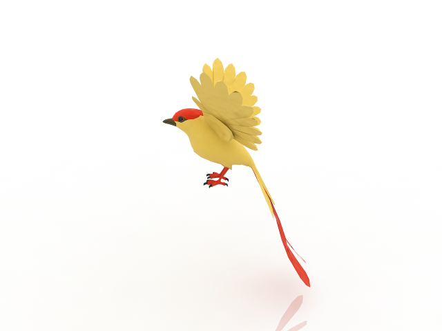 3d модель - Птичка