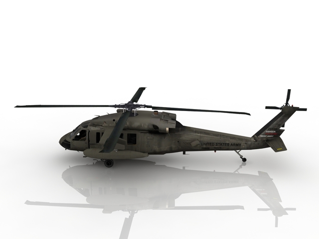 3d модель - Вертолет uh60