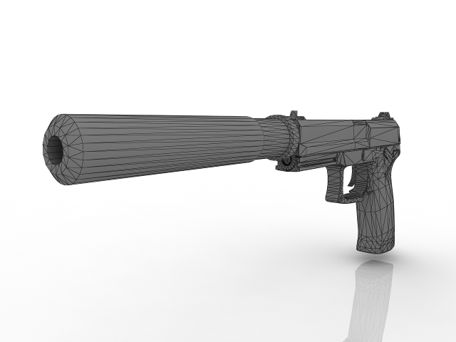3d модель - Пистолет MK23