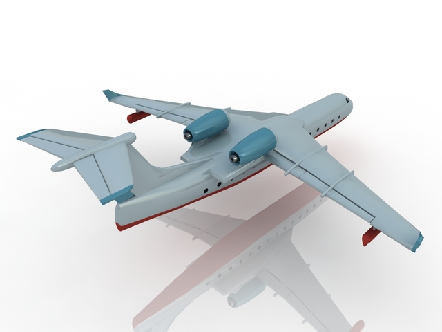 3d модель - Самолет Be-200