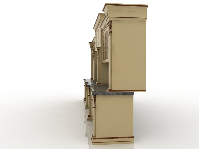 3D модели - Кухня для 3ds max с материалами