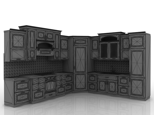 3d модель - Кухня для 3ds max для дизайна