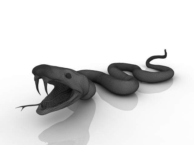 3d модель - Змея
