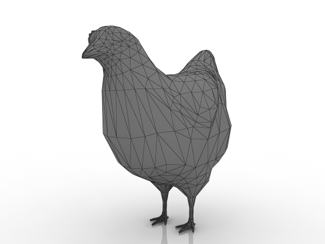 3d модель - Курица