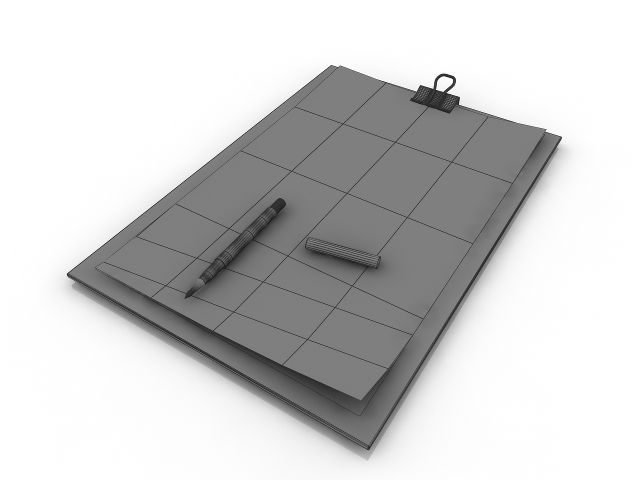 3d модель - Письменный прибор
