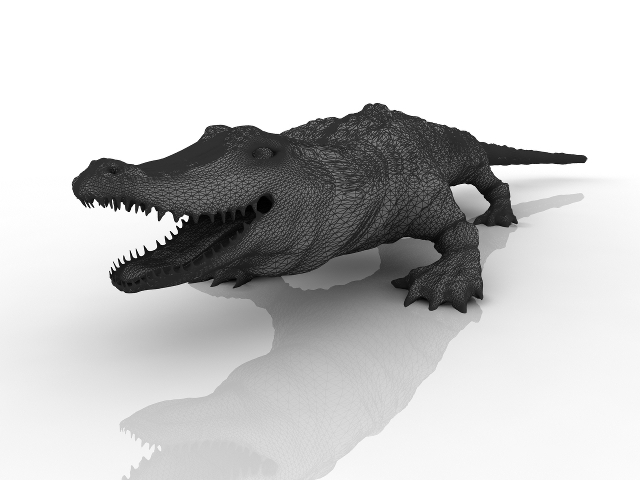 3d модель - Аллигатор