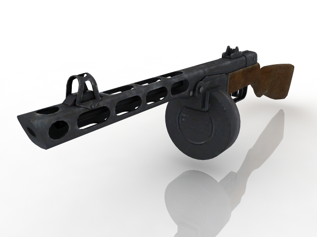 3d модель - Пистолет-пулемет Шпагина