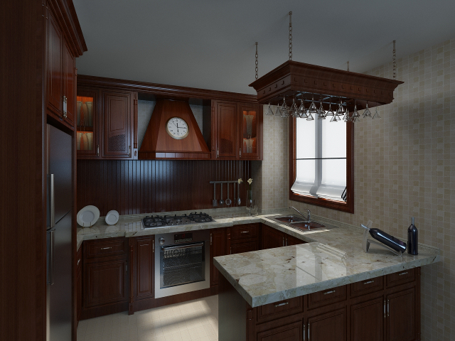3D модели - Кухня скачать для 3ds max для дизайна