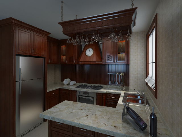 3d модель - Кухня скачать для 3ds max для дизайна