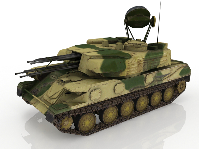 3d модель - Танк Шилка