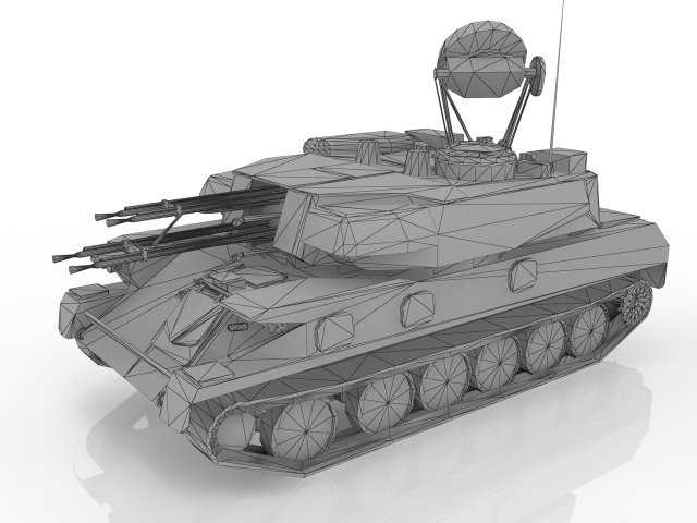 3d модель - Танк Шилка