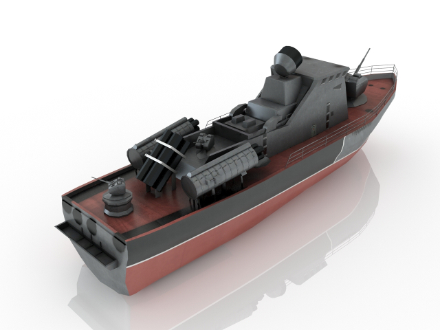 3d модель - Торпедный катер